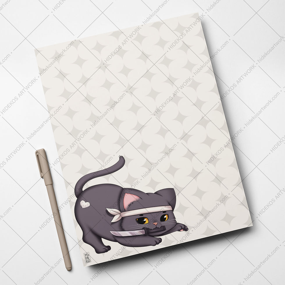 Miniaturbild: grumpy Ninja Neko Notizblock A6