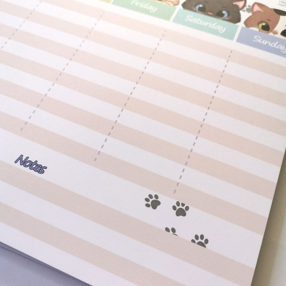 Miniaturbild: kawaii Neko Weekly Planner A4