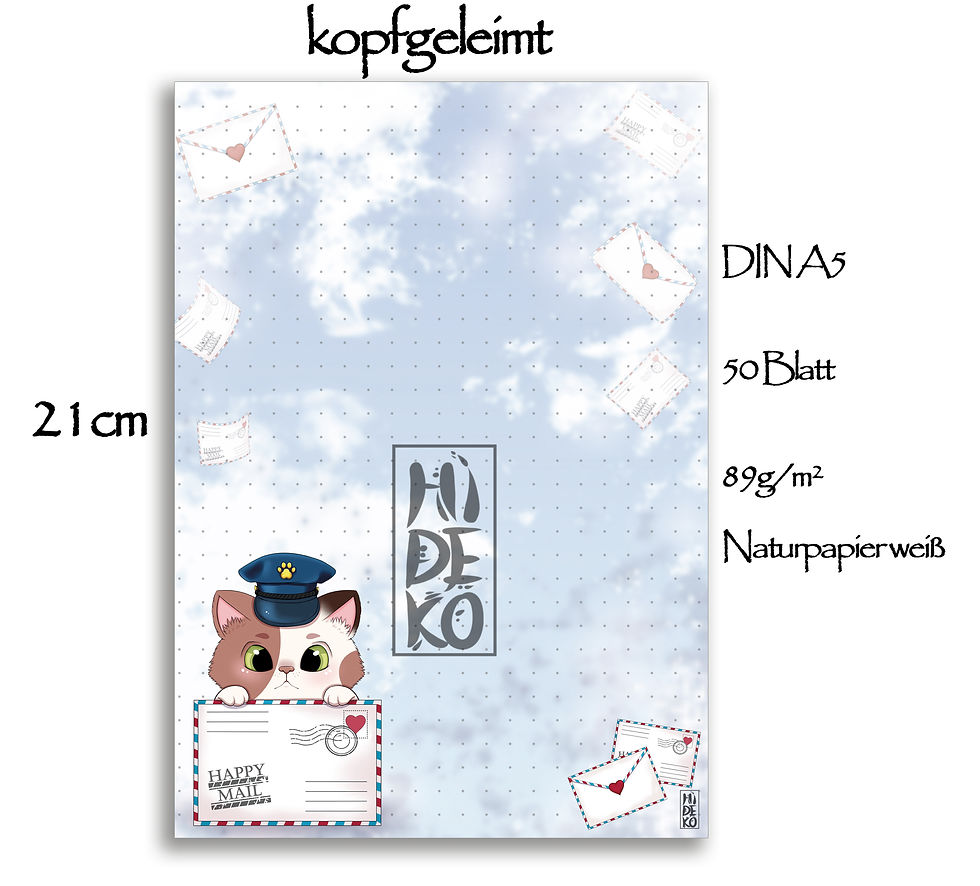 Miniaturbild: Happy Mail Neko Notizblock A5