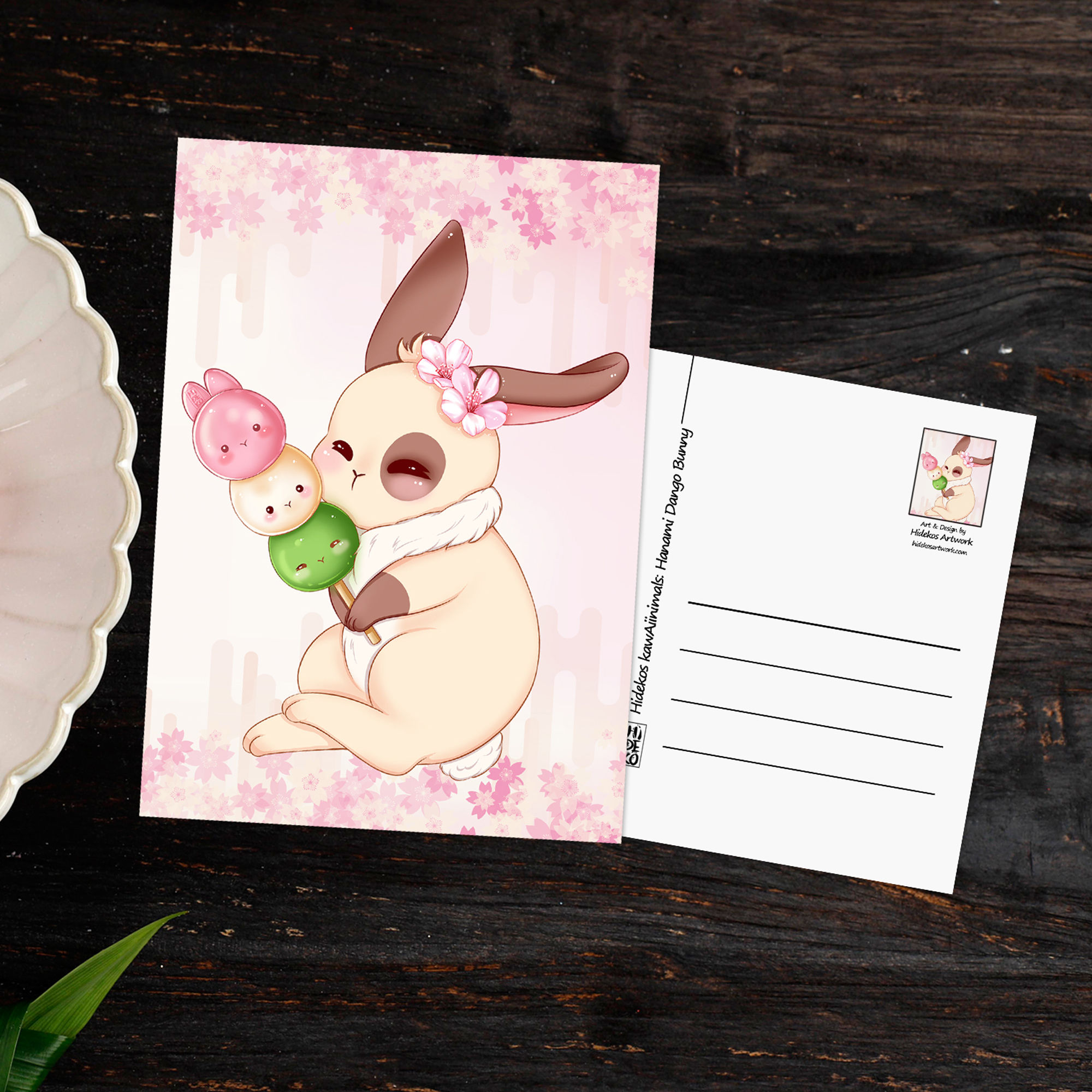 Hanami Dango Bunny Postkarte