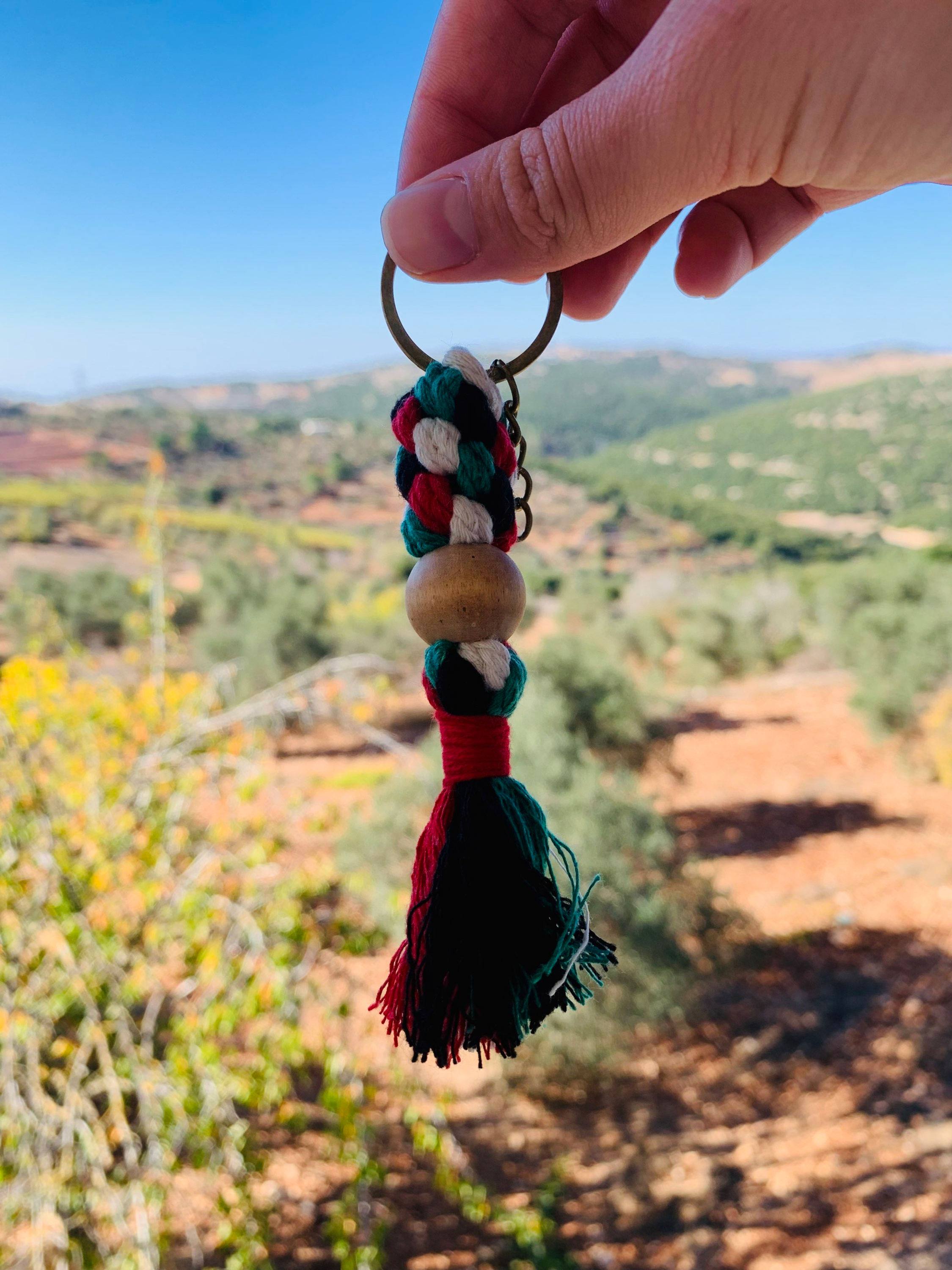 Jordan and Palestinian Flag Keychains  