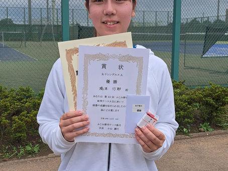 市・女子単Aで橋本沙耶選手が優勝!