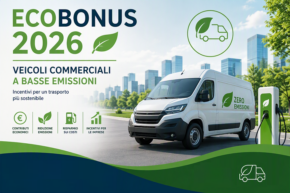 Ecobonus 2026 per veicoli commerciali a basse emissioni