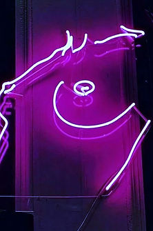 Neon sign of a woman's body