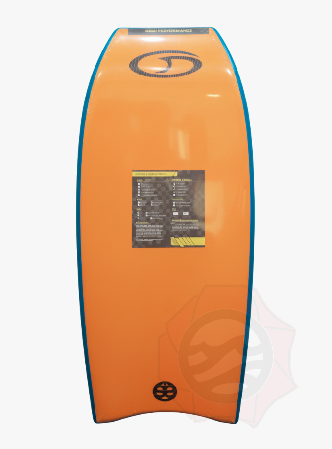 Miniatura: Bodyboard Genesis | STR  Roberto Bruno | Azul Claro-Laranja | Crescent Tail