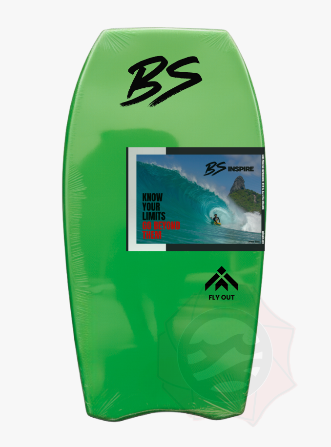 Miniatura: Bodyboard BS Inspire | Flyout | Verde-Branco | Wi-Fly Tail