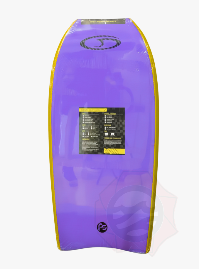 Miniatura: Bodyboard Genesis | Modelo GSX | Amarelo-Roxo | Crescent Tail