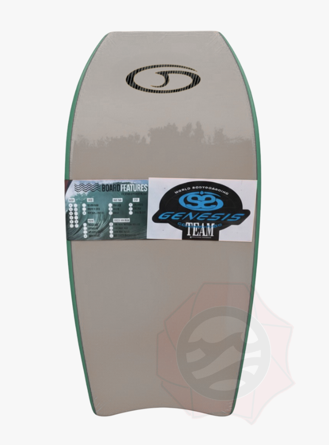 Miniatura: Bodyboard Genesis | Modelo Extreme | Verde Escuro-Cinza | Crescent Tail