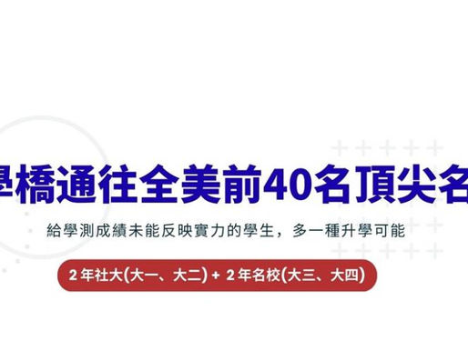 學測之外的升學新選擇 2026 梭羅留學「美國大學橋 2+2 計畫」