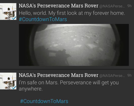 Ailleurs : PERSEVERANCE