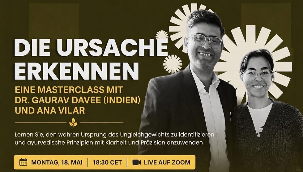 Die tieferliegende Ursache erkennen - ein masterclass mit Dr Gaurav Davee (Indien)