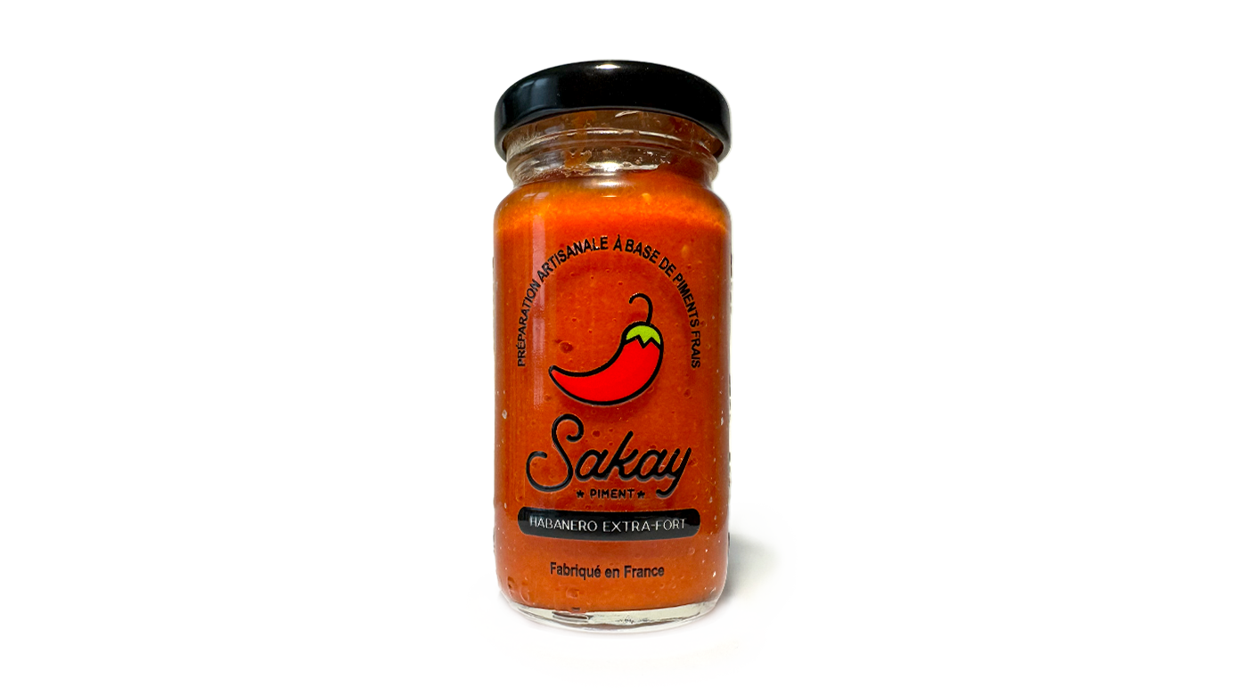 Purée de piments Habanero Rouge Extra-Forte - 100ml