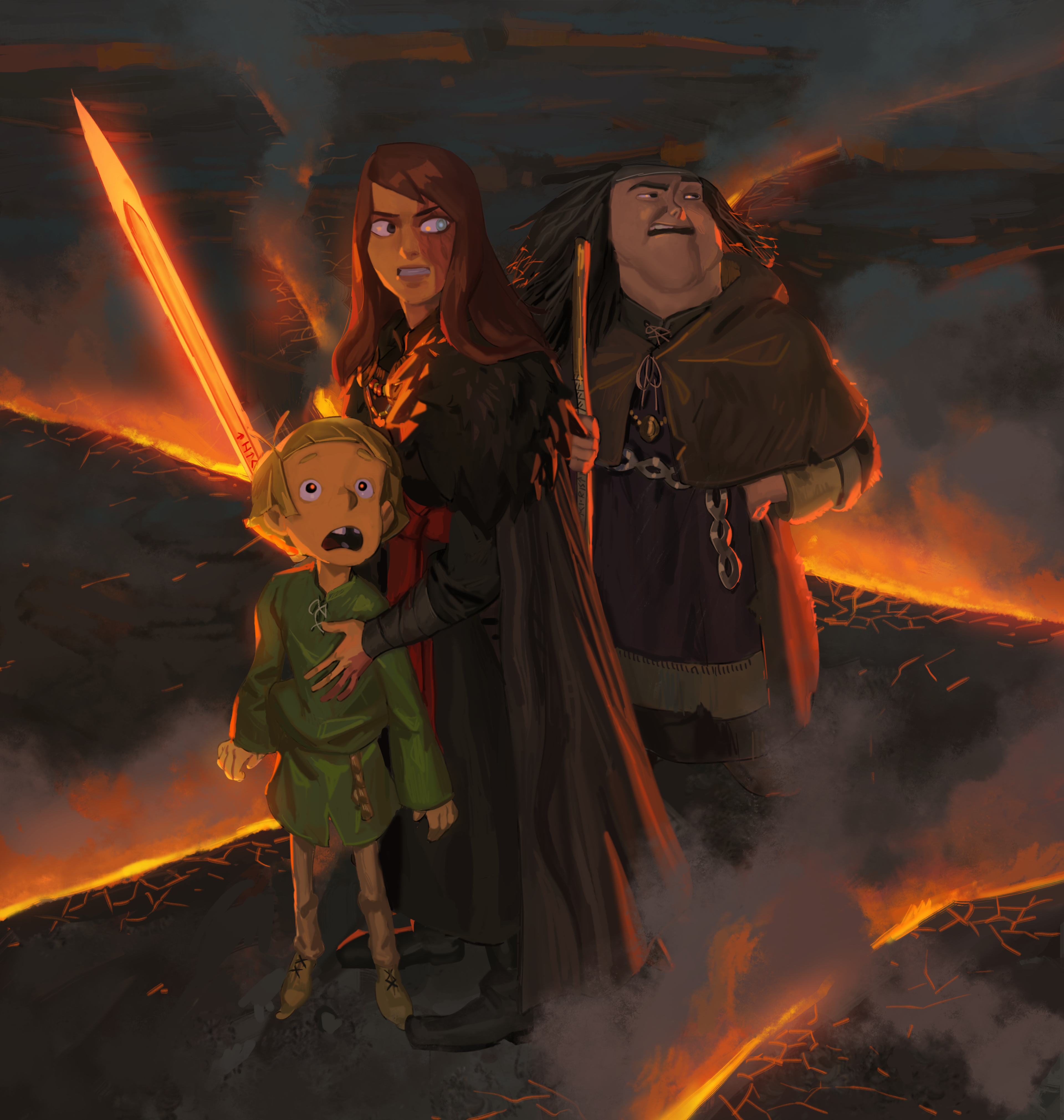 Meeting a fire elemental