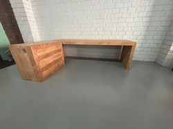 Recycled oregon desk with pedestal