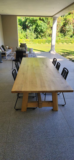 10 seater oak table.