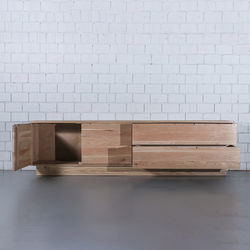 French oak TV unit stand