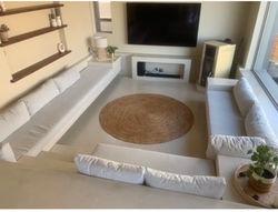 Sunken lounge cushions