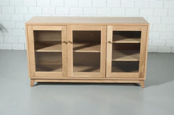 Oak server with glass doors