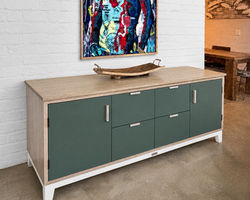 Protea Green oak sideboard server