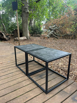 Marble side pedestals