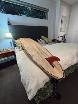 Surfboard in my bed