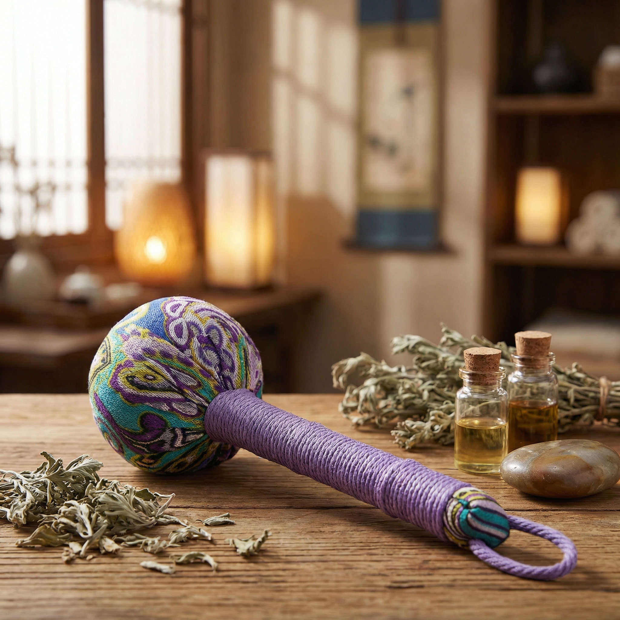 Wormwood Bamboo Massage Hammer - Helping to Relax Muscles and Ease Daily Stress