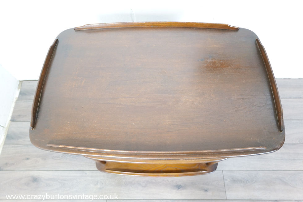 Thumbnail: Ercol Windsor dark elm drinks tea trolley