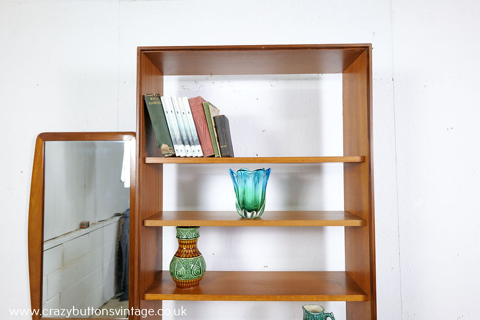 Thumbnail: G Plan form five teak cupboard and bookcase