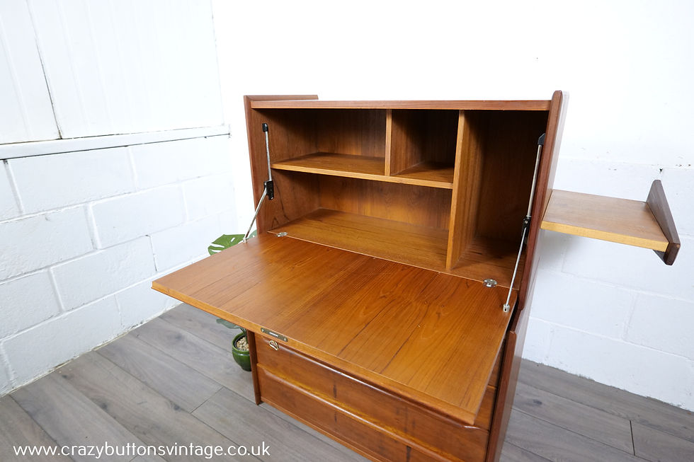 Thumbnail: Danish teak bureau chest of drawers