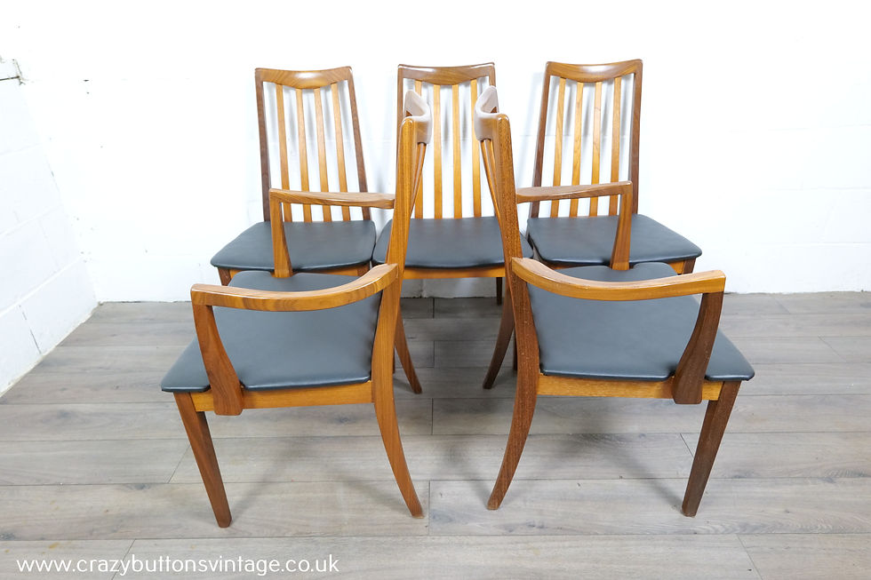 Thumbnail: six g plan dining chairs two carvers