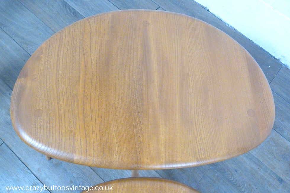 Thumbnail: Ercol pebbles blonde nest of tables