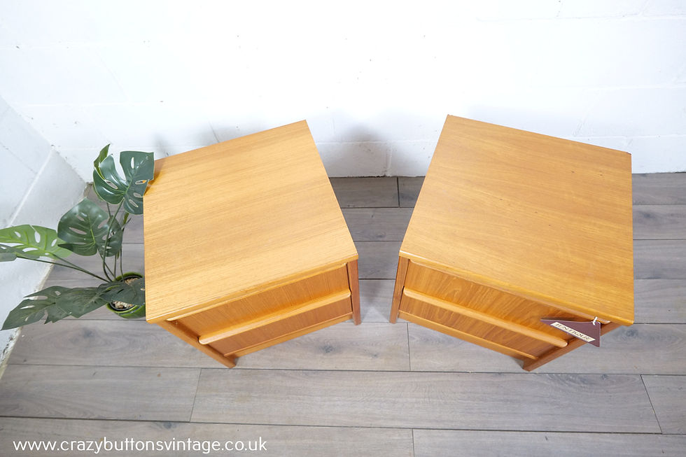 Thumbnail: pair of Jentique bedside drawers teak