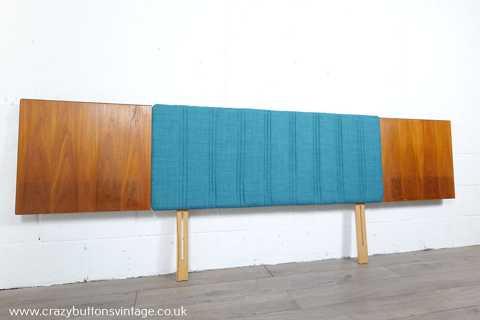 Thumbnail: G Plan Fresco Continental Teak Headboard Newly Upholstered