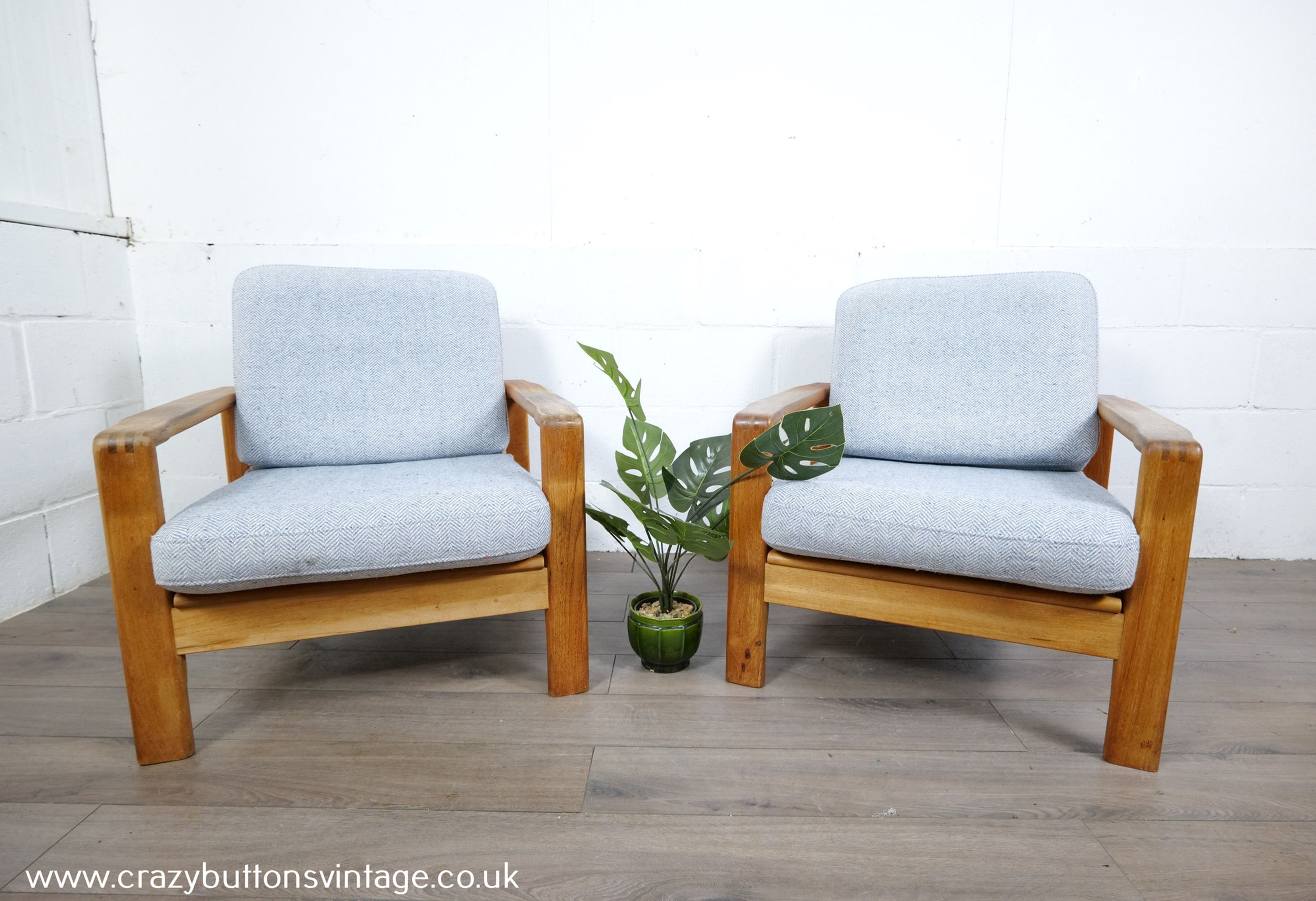 Danish easy armchairs in teak
