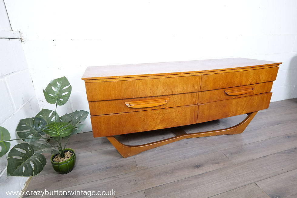 Thumbnail: Mid Century teak cross base sideboard
