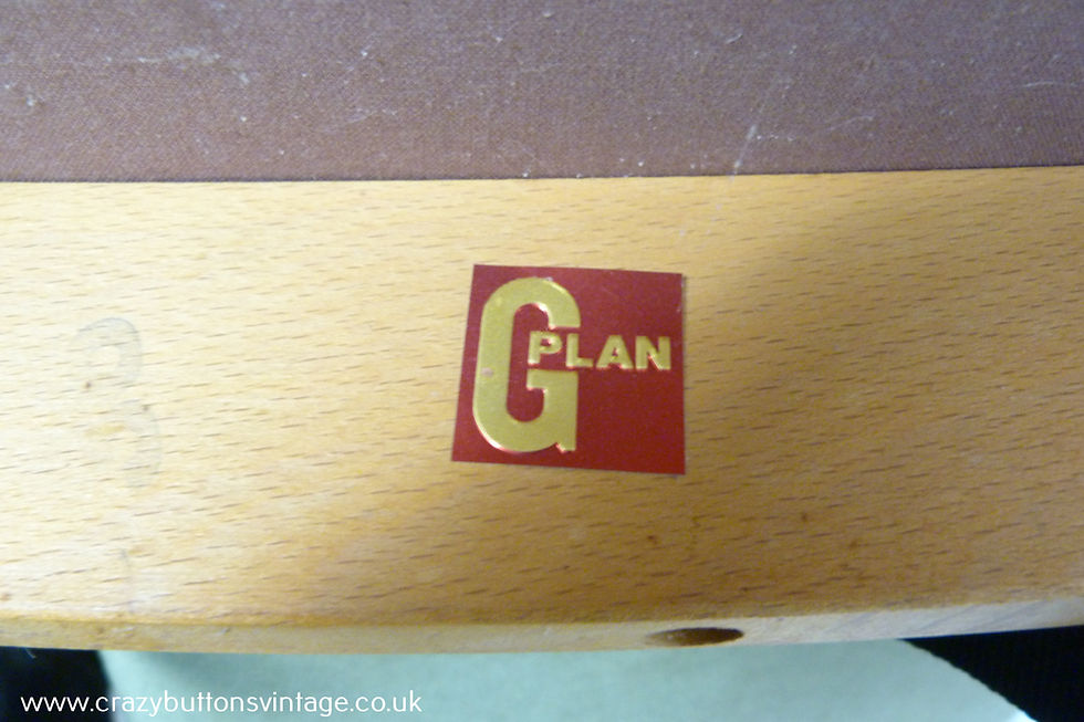 Thumbnail: G Plan curved back dining chairs two carvers