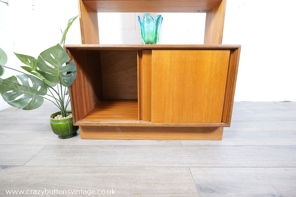 Thumbnail: g plan form five teak drinks cabinet bookcase