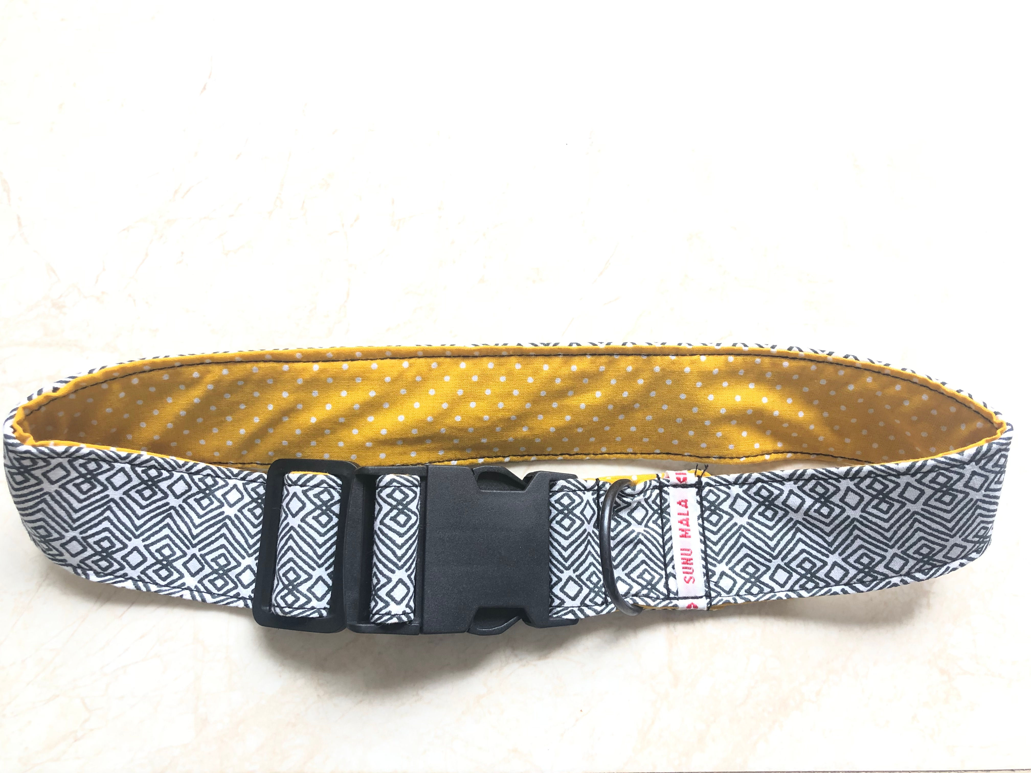 Collier Bi-phase noir et jaune (L)