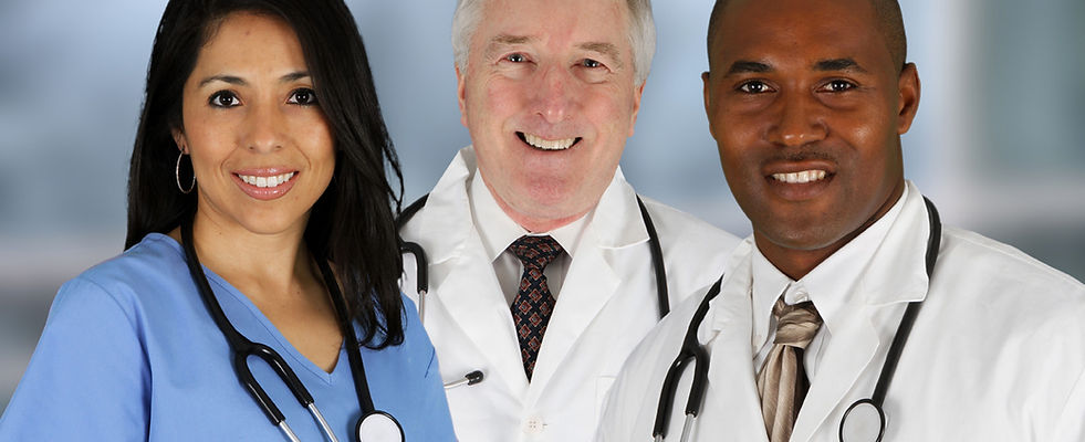 Medical providers smiling