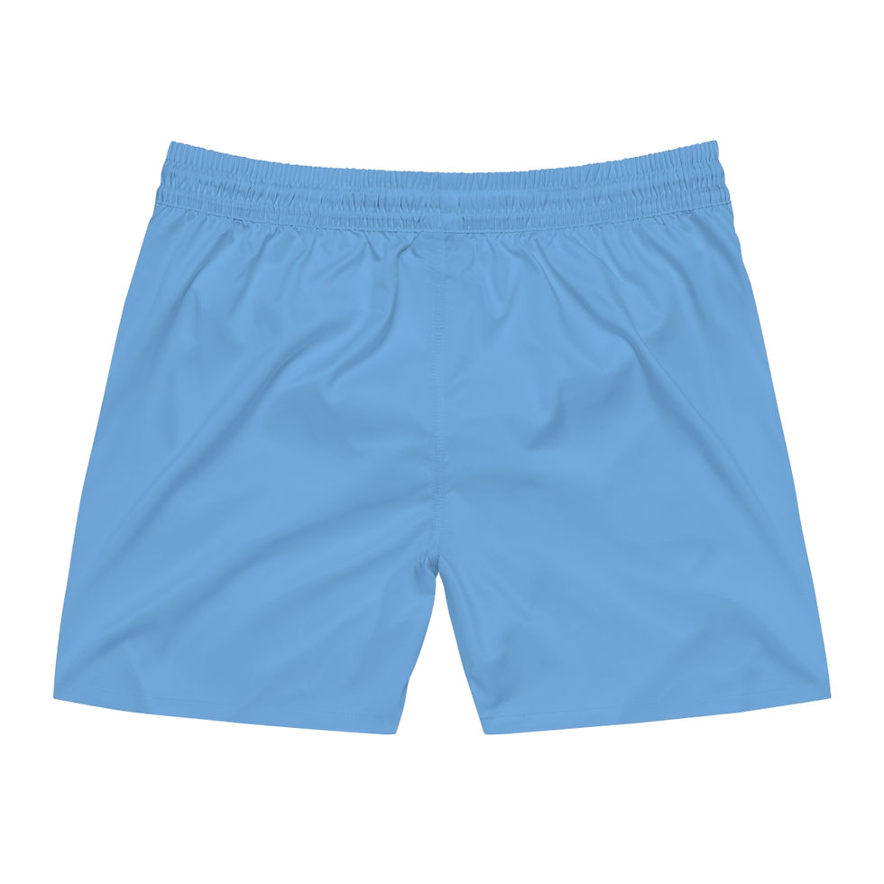 Thumbnail: Light Blue Yoga Men's Mid-Length Swim Shorts