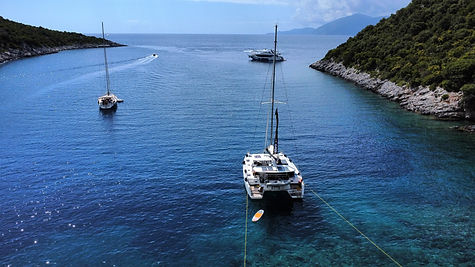 Sailing on a catamaran