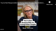 Mel Robbins talking about the "Let Them" theory.