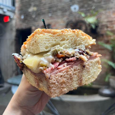 muffuletta sandwich at napolean house NOLA