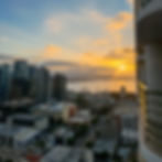 view from hotel balcony of San Diego city and bay