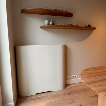 radiatorombouw, zwevende wandplank, wandplank, blinde bevestiging