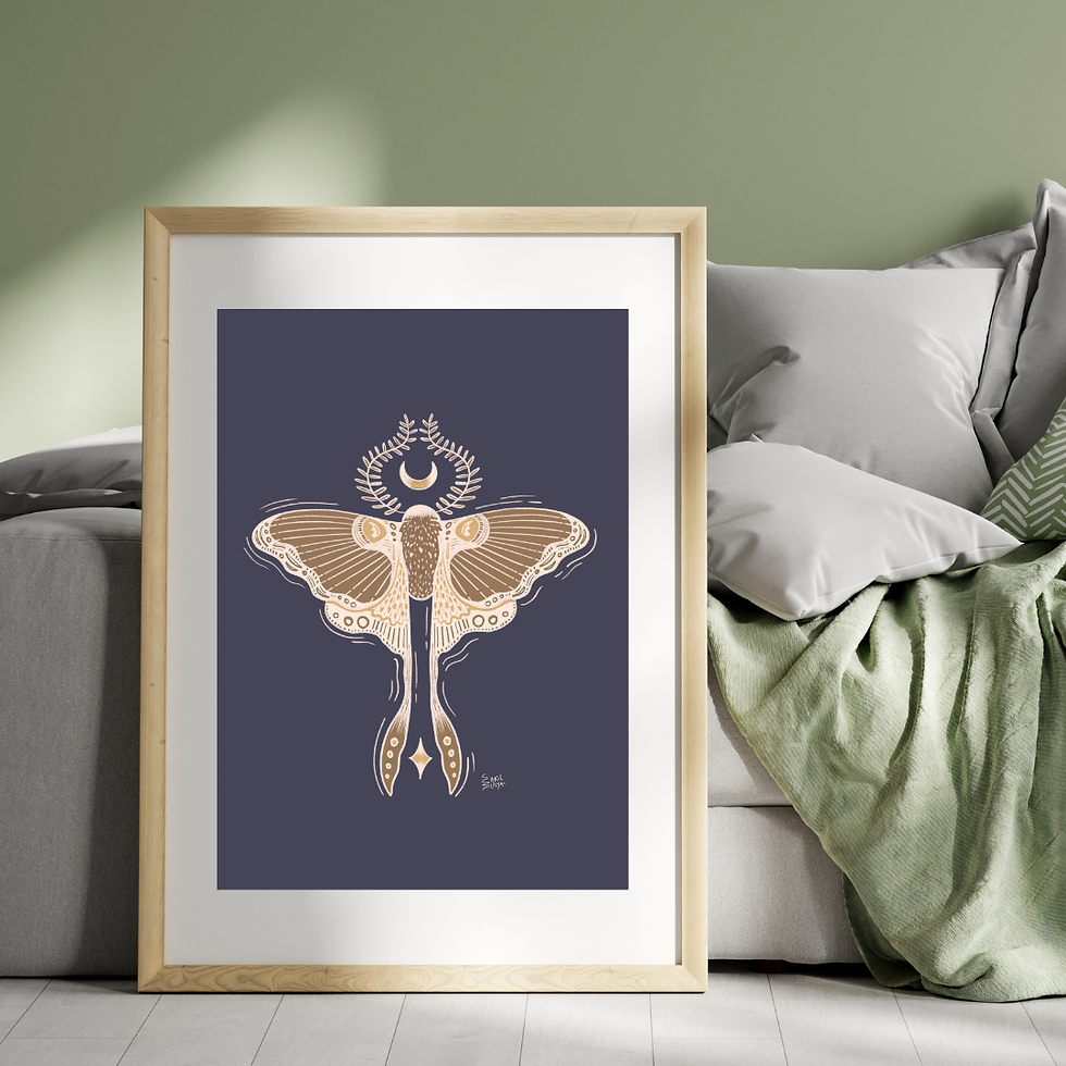 Thumbnail: luna moth | spiritual art print | high quality giclee no fade
