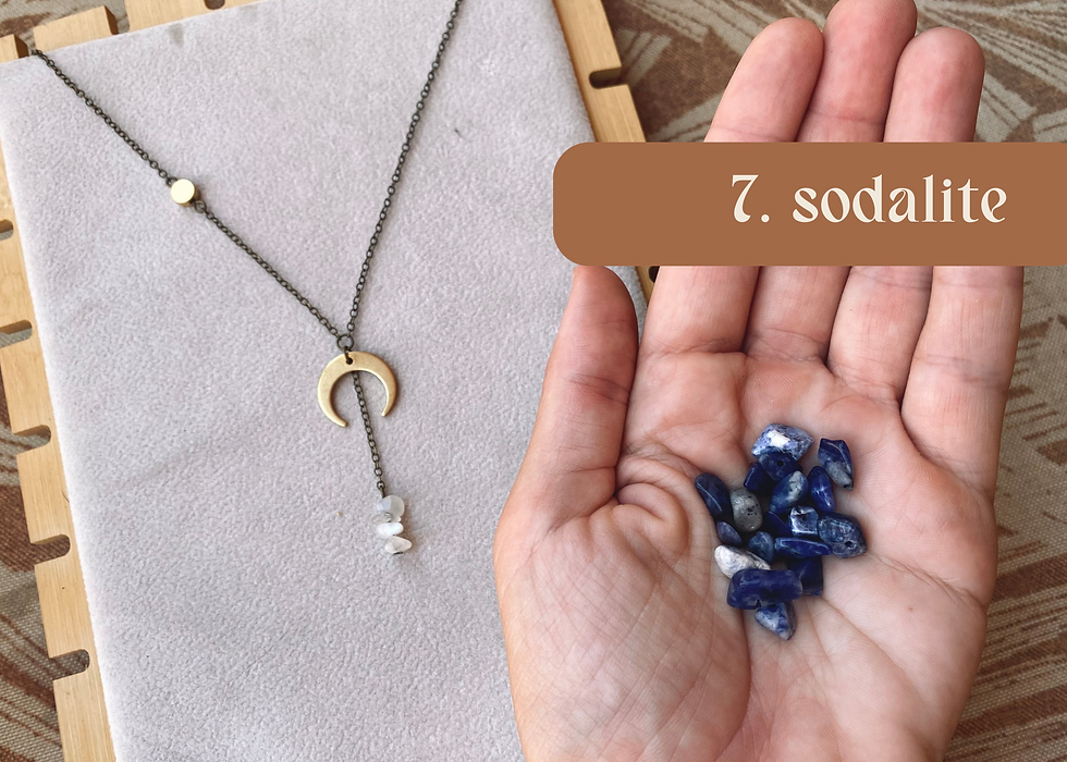 Thumbnail: made to order crescent lariat necklace