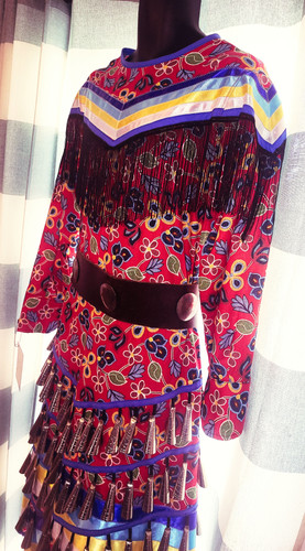 strapless open back dress JD1748 Jingle Dress Kids aboriginaldesignwear