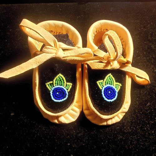 Blueberry Baby Pucker Toe Moccasins Samreth Creations