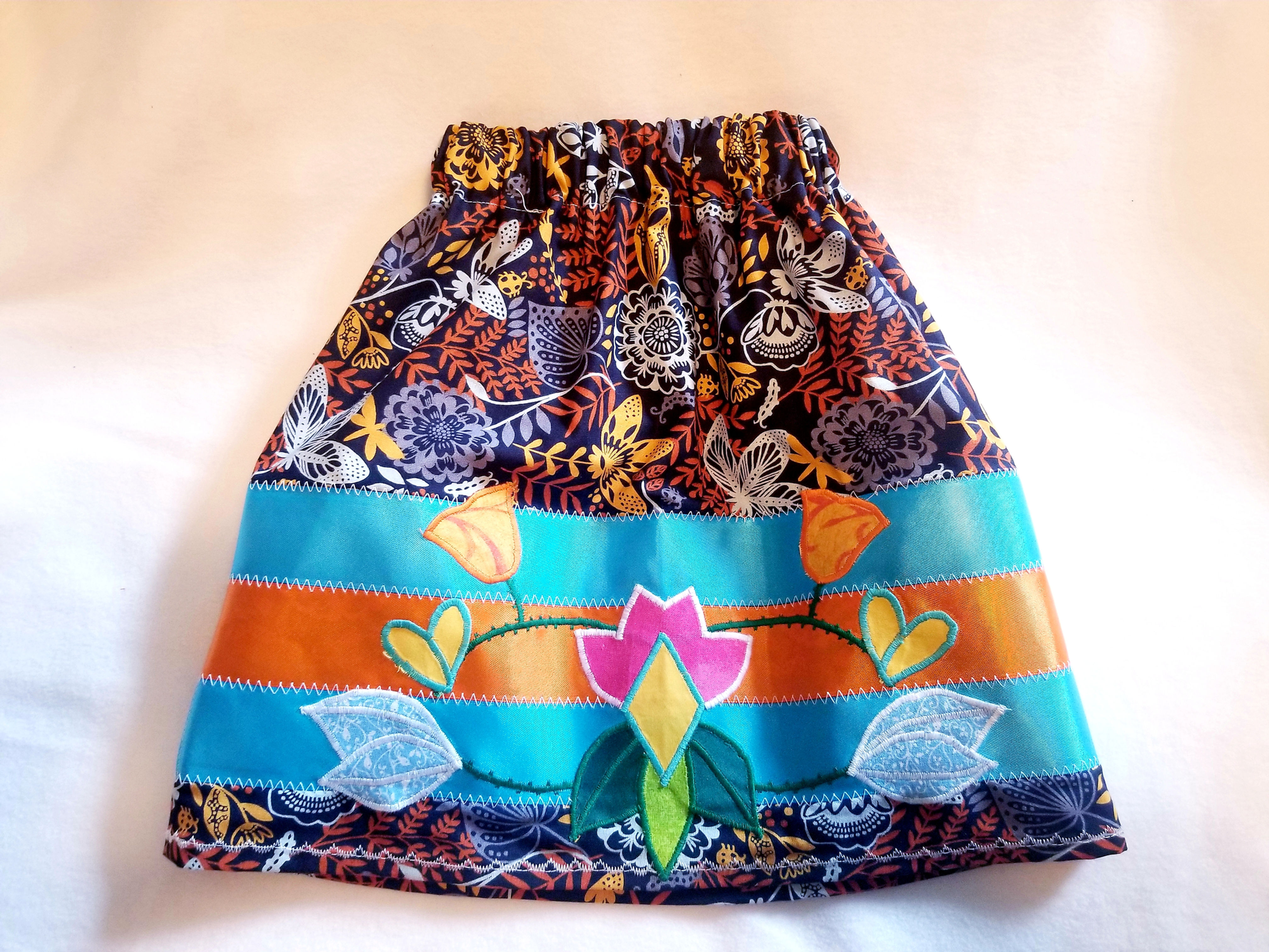 Fall Floral Ribbon Skirt